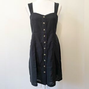 Black Linen Cotton Dress NWT American Eagle Size Medium